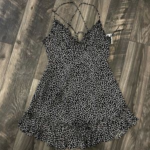 Medium Black Heart Open Back Dress